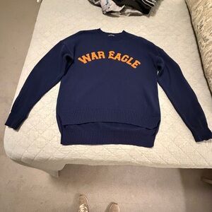 Navy Blue and Orange Auburn Sweater
